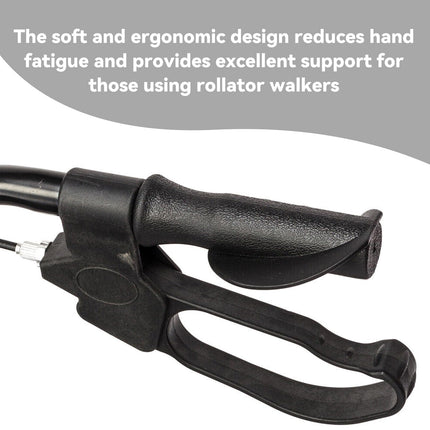 Pack of 2 rollator handles, ergonomic handle rollator spare parts, 2.2 cm walker handles for rollator wheelchair, rollator accessories for the elderly and injured (12 cm, right and left).