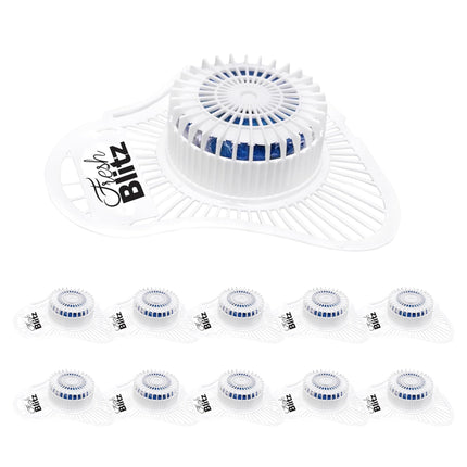 Fresh Blitz - Bio Block Urinal Screen with Cleaning Block 120 g with Lemon Scent - 10 Pieces
