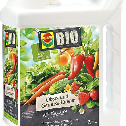 COMPO BIO Fruit and Vegetable Fertilizer - Organic Liquid Fertilizer for Fruit and Vegetables - Potassium Fertilizer - 2.5 Liters