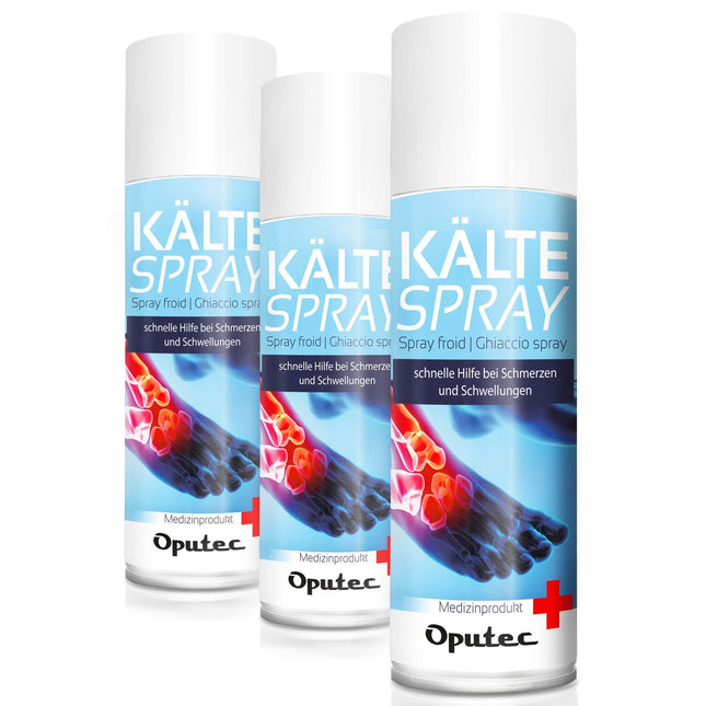 3 x 400ml Oputec Cold Spray Ice Spray Sport: First aid spray for sports injuries, pain and swelling (Classic) - Medical cooling spray for every first aid kit
