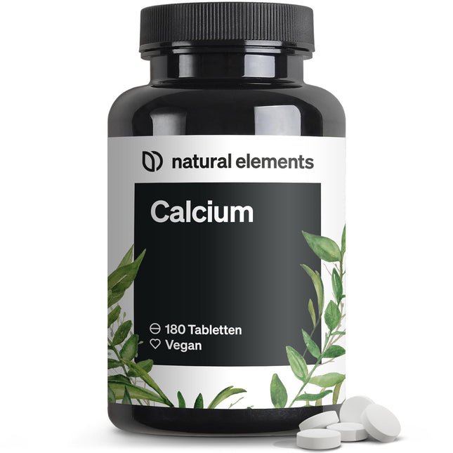 Calcium tablets – 800 mg calcium from calcium carbonate per daily dose – 180 tablets for 3 months – vegan, high-dose, without unwanted additives – produced in Germany &amp; laboratory-tested