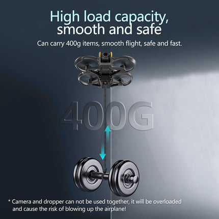 LICHIFIT Drone Airdrop System with Action Camera Extension Adapter for DJI Avata 2 Geomagnetic Thrower Transport Delivery Payload Release Dropping Device Camera Mount