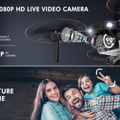Drone with HD 720P Camera for Kids, RC Drone Quadcopter with WiFi Transmission, Headless Mode, 3D Flip, Altitude Hold, Flight Path, Toys and Gifts for Boys Girls Beginners