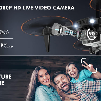 Drone with HD 720P Camera for Kids, RC Drone Quadcopter with WiFi Transmission, Headless Mode, 3D Flip, Altitude Hold, Flight Path, Toys and Gifts for Boys Girls Beginners