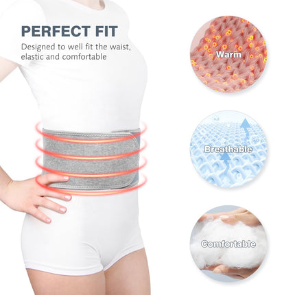 Healifty Kidney Warmer Kidney Protector Back Warmer Heat Belt Elastic Abdomen Waist Support Size M