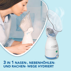 Wick Sinus Inhaler – Adjustable steam control – Automatic shut-off – Essential oil pads included – WH200
