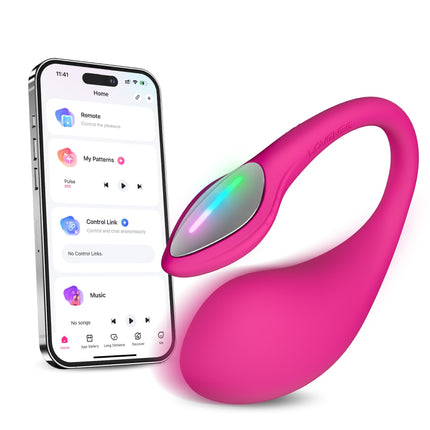 LOVENSE Lush 4 - Remote-controlled G-spot vibrator with LED light for women, waterproof, APP control