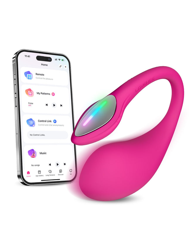 LOVENSE Lush 4 - Remote-controlled G-spot vibrator with LED light for women, waterproof, APP control