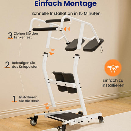 VOCIC AY03 Patient Lift Transfer Aid for Seniors up to 180KG, Indoor Effortless Transfer Lift with Lock for Elderly People, Patient Lift Wheelchair Aid at Home