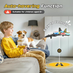 RC Drone for Kids and Beginners, Remote Controlled Airplane with Light, Hover Drone, 360° Flip and 2 Batteries (18 Minutes)