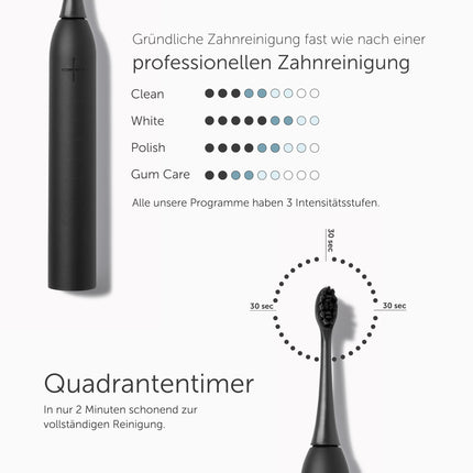 Wondersmile Sonic Toothbrush PRO - Test Winner 2025 - 100 Day Risk-Free Trial - TÜV-Approved - Electric Toothbrush, 4 Programs - 60-Day Power Battery with Smart Brush Head (Ultimate Black)