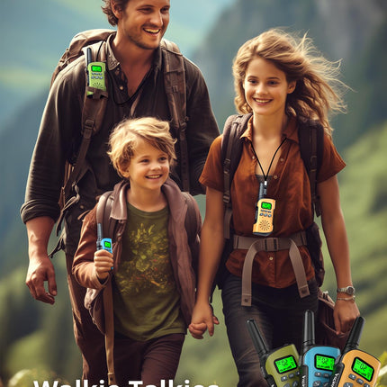 Inspireyes Walkie Talkie Kids Rechargeable, 48 Hours Working Time, 8 Channels 2-Way Radio, Gifts for Boys Girls, Outdoor Hiking Camping, 3-12 Year Old Toy