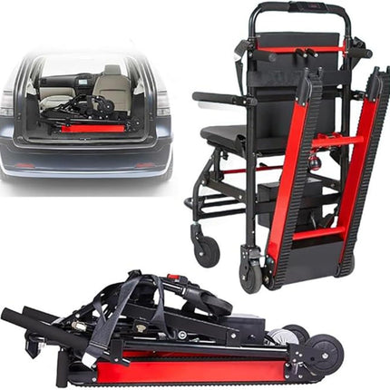 QJWM Electric Wheelchair Lift for Stairs, Portable Folding Chair, Stairlift for Seniors, Disabled and Elderly A