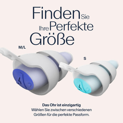 Alpine SleepDeep - Earplugs for sleeping and concentration - 27dB - New 3D oval earplugs and soft, noise-dampening core for maximum comfort and attenuation - Sizes S+M/L