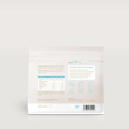 Glow25® Marine Collagen Powder [300g] - Fish Collagen Hydrolysate - Peptides Type 1 and 3 - Good Solubility - Neutral