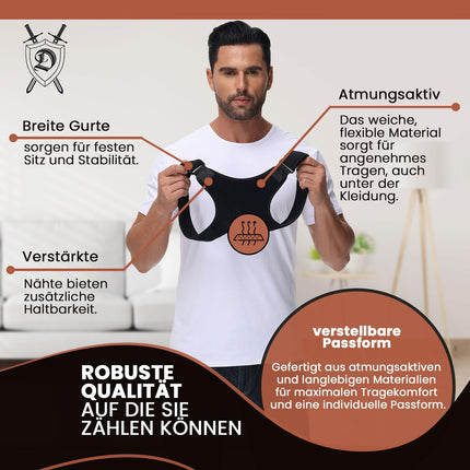 DONNER KRAFT Posture Corrector Men Women Innovative Back Support Belt: Back Posture Correction Belt for Men and Women - Adjustable and Breathable Posture Trainer (SL)
