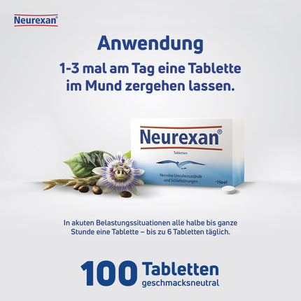 Neurexan Tablets 100 – The natural alternative to sleeping pills | Sleep aid for nervous restlessness and sleep disorders | Calms and relaxes during the day – promotes sleep at night