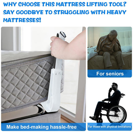 Mattress lifting handle, mattress lifting set, bed lifting device, mattress lifter, mattress lifting wedge tool, bed lifting aid, tool