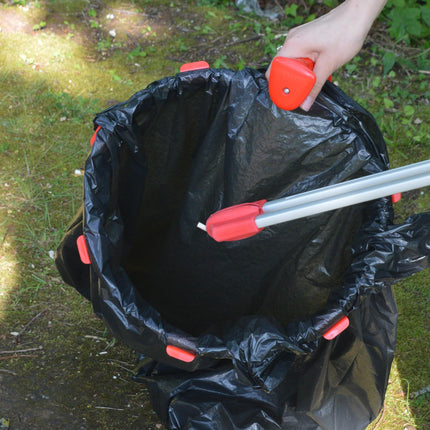The Helping Hand Company Ranger Max Tongs-Style Litter Picker with Curved Handle, 89 cm, Heavy-Duty Trash Picker, Long Handheld Litter Picker for Adults, Outdoor Waste Collector