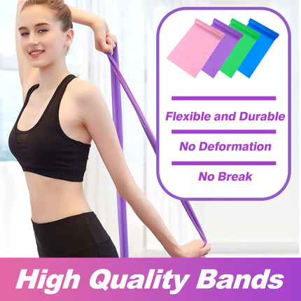 iMoebel Fitness Band Set of 2 Exercise Bands Fitness Bands - 2 Strengths 8-10kg/12-15kg Premium Extra Long 1.8/2 Meter Exercise Band Resistance Bands for Yoga, Pilates, Crossfit, Rehabilitation