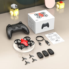 Tomzon mini drone for children beginners RC quadcopter with 24min long flight time, combat drone with 360° propeller protection, aircraft remote controlled toy drone throwing go/3D flip/circular flight, nano drone