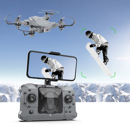 VGEBY KY905 Foldable Mini Drone with 4K HD Camera, LED Light, One Key Return, Gray, Advanced Beginner