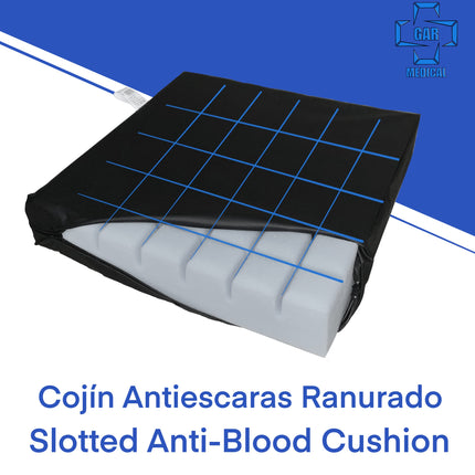Gar Medical Anti-Decubitus Cushion Slotted HR Foam Waterproof Orthopedic Cushion for Lumbar and Coccyx Pressure Ulcers