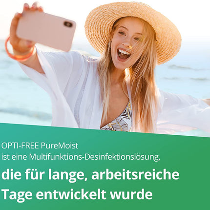 Opti-Free PureMoist Contact Lens Solution | Single Bottle | 1 x 300 ml