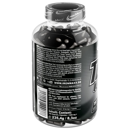 IronMaxx Teston Muscle Blaster - 180 Capsules | with L-Arginine | High-dose muscle support | Supports blood flow and oxygen supply to the muscles
