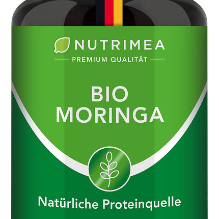 MORINGA Oleifera Capsules | Organic Certified NO Additives | Made in Germany | Energy Tabs in a 4-month supply | SUPERFOOD 100% VEGAN