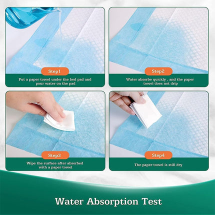 Disposable incontinence pad for beds 60x60 cm absorbent bed pad waterproof medical pads for seniors patients children 15 pieces