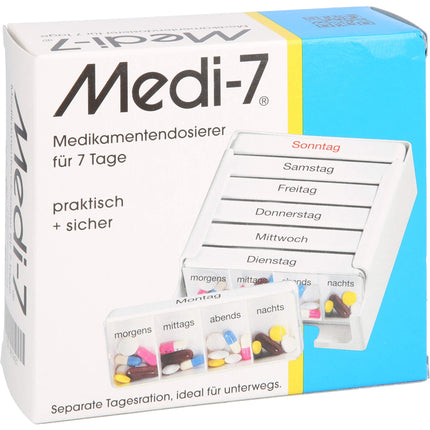 Medi 7 medication dispenser for 7 days, 1 piece (1 pack)