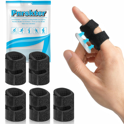Pnrskter 5 pieces finger splints for middle finger, little finger, thumb, ring finger, index finger and finger support for broken, sprained, arthritis and immobilization of the ankles