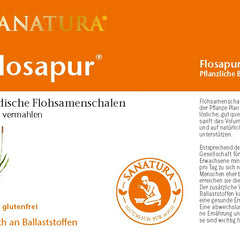Sanatura Flosapur – 300 g – Indian psyllium husks – high-quality source of fiber – psyllium husk powder – finely ground – vegan and gluten-free