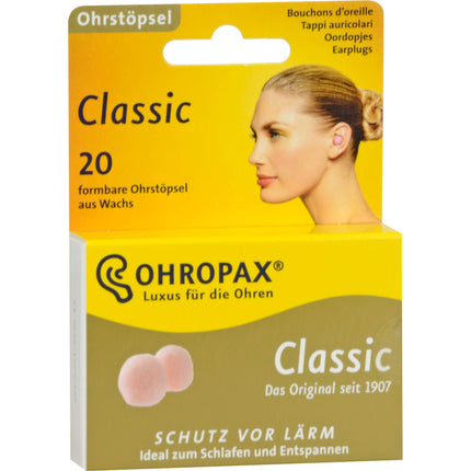 OHROPAX Wax, Classic Earplugs, 20 pieces