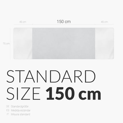 OFILAB | Washable Incontinence Pad 150 cm with Wings and 4 Layers | 2 Pieces | Absorbent 3L/m² | Waterproof and Reusable | For Seniors, Children | Available in 90 cm, 135 cm, and 150 cm