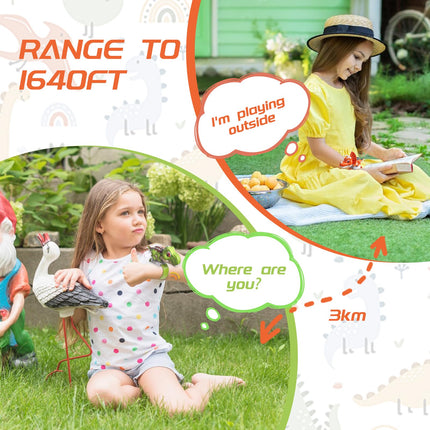 Shinybox Dinosaur Walkie Talkie for Kids, 2 Pack USB Rechargeable Outdoor Toy Walkie Talkie for Adventure, Camping, Dinosaur Toy, Gift for Boys and Girls Ages 3 and Up