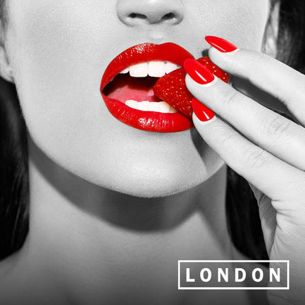 London Red Condoms – Red condoms with strawberry flavor &amp; lubricated with silicone gel – 100-pack (1 x 100 pieces)