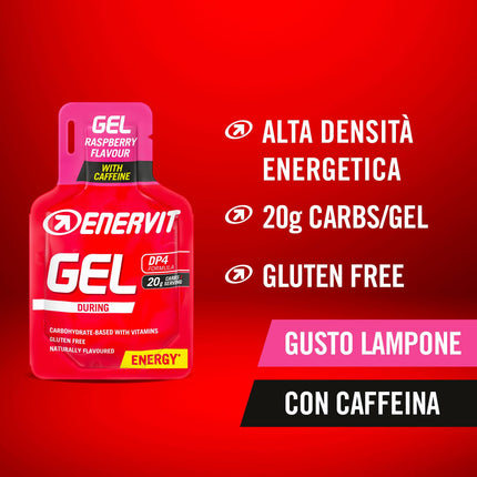 Enervit Enervitene Sport Taste Raspberry with Caffeine Pack of 24 gels of 25ml