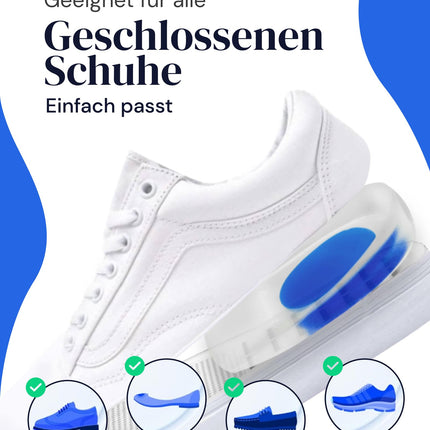 YOGAMEDIC Heel Cushions for Shoes, Heel Spur, 4 Pack, Orthopedic Gel Heel Insert, Heel Cushion for Achilles Tendon, Plantar Fasciitis, Insole (Size 40-45)