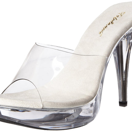 Fabulicious Women's COCKTAIL-501 Open Sandals, Transparent (CLR/CLR)