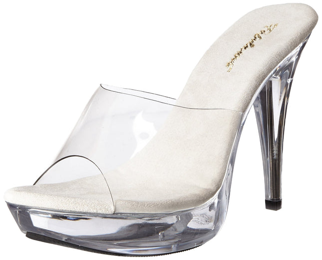 Fabulicious Women's COCKTAIL-501 Open Sandals, Transparent (CLR/CLR)