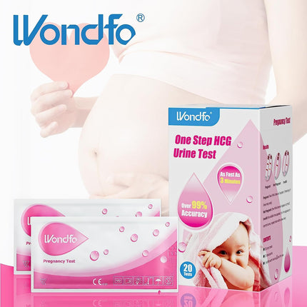 Wondfo Pregnancy Test 20x Early Pregnancy Test 10 miu/ml Early Rapid Pregnancy Test Strips Home 6 Days Earlier Than Your Period Pregnancy Test