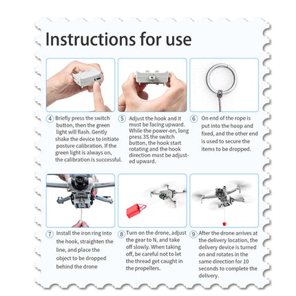 LICHIFIT Drone Airdrop System for DJI Mini 4 Pro - Geomagnetic Thrower Transport Delivery Payload Release Dropping Device - Gray