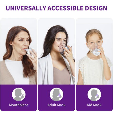 FEELLIFE Nebulizer, Quiet Nebulizer for Adults and Children, 3 Adjustable Modes, Ultralight Hands-Free Nebulizer, Nebulizer for Home and Travel, Rechargeable Battery