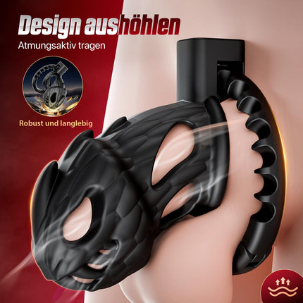 PRONFANS Penis Cage Sex Toys Chastity Cage Men 8 Sizes in 1, Chastity Cage Men's Sex Toys for Couples Men Sex Toys Invisible Lock, Sex Toyset for Man Chastity Belt Black