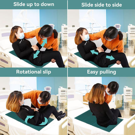 Patient sliding sheet, reusable transfer sheet, bed positioning pad for turning, lifting, sliding aid, mobility aid for elderly, disabled, hospitals, home care