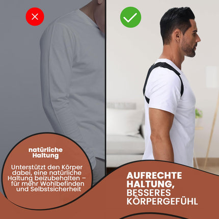DONNER KRAFT Posture Corrector Men Women Innovative Back Support Belt: Back Posture Correction Belt for Men and Women - Adjustable and Breathable Posture Trainer (SL)