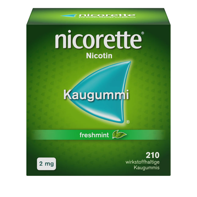 NICORETTE Chewing Gum 2mg Freshmint Pack – Nicotine gum for smoking cessation – Mint flavor – 2mg nicotine – Quit smoking – 210 pcs.