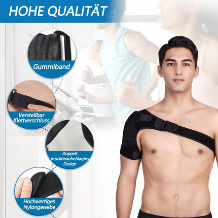 Flow fire Adjustable Shoulder Brace, Neoprene Shoulder Support for Women and Men, Shoulder Brace Pain Relief, Fits Both Left or Right Shoulder (L-XL)